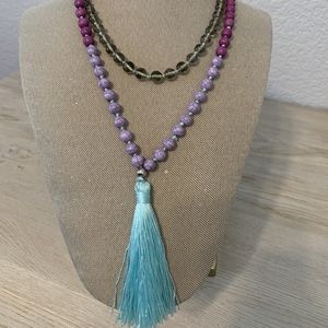 Beaded Necklace with Tassle